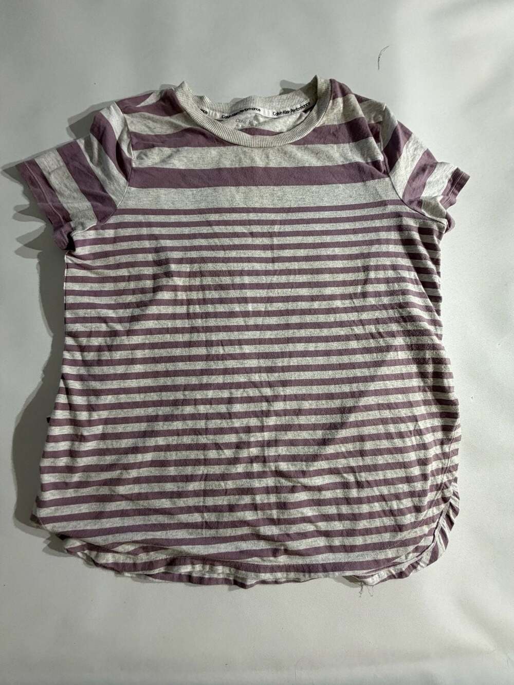 Calvin Klein Performance Striped Short Sleeve T-Shirt Womens M